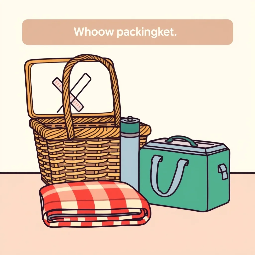 Piknik malzemelerini tezgâha dizmek